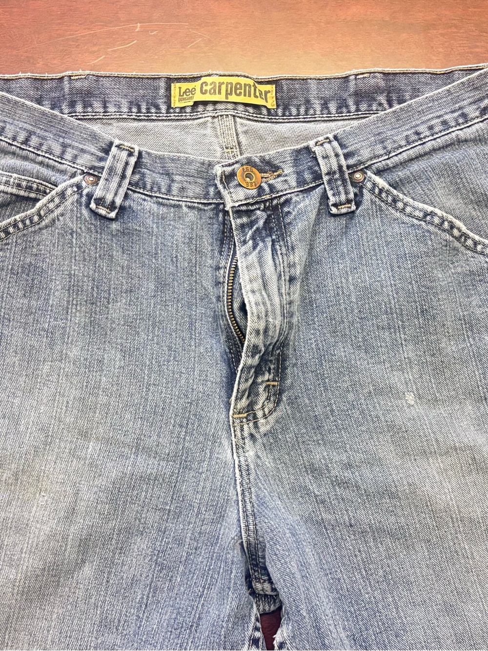 Lee Men's Light Wash Relaxed Carpenter Jeans